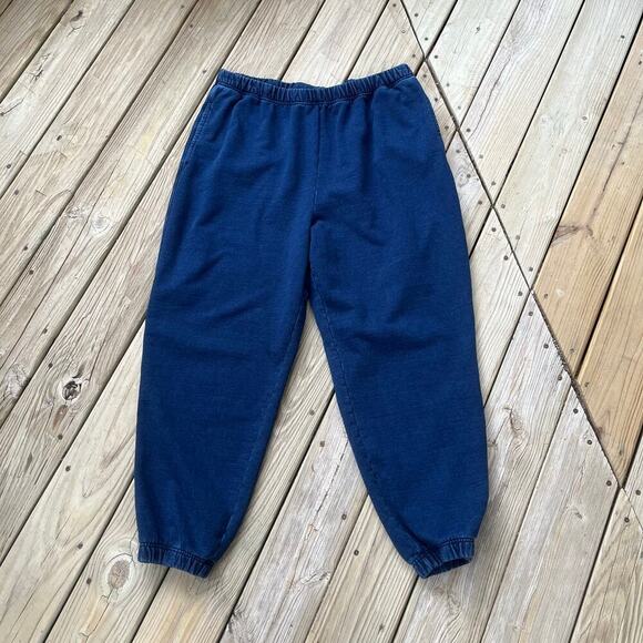 Good American Boyfriend Joggers Dark Blue Size 6 Waist 36" - Picture 1 of 11